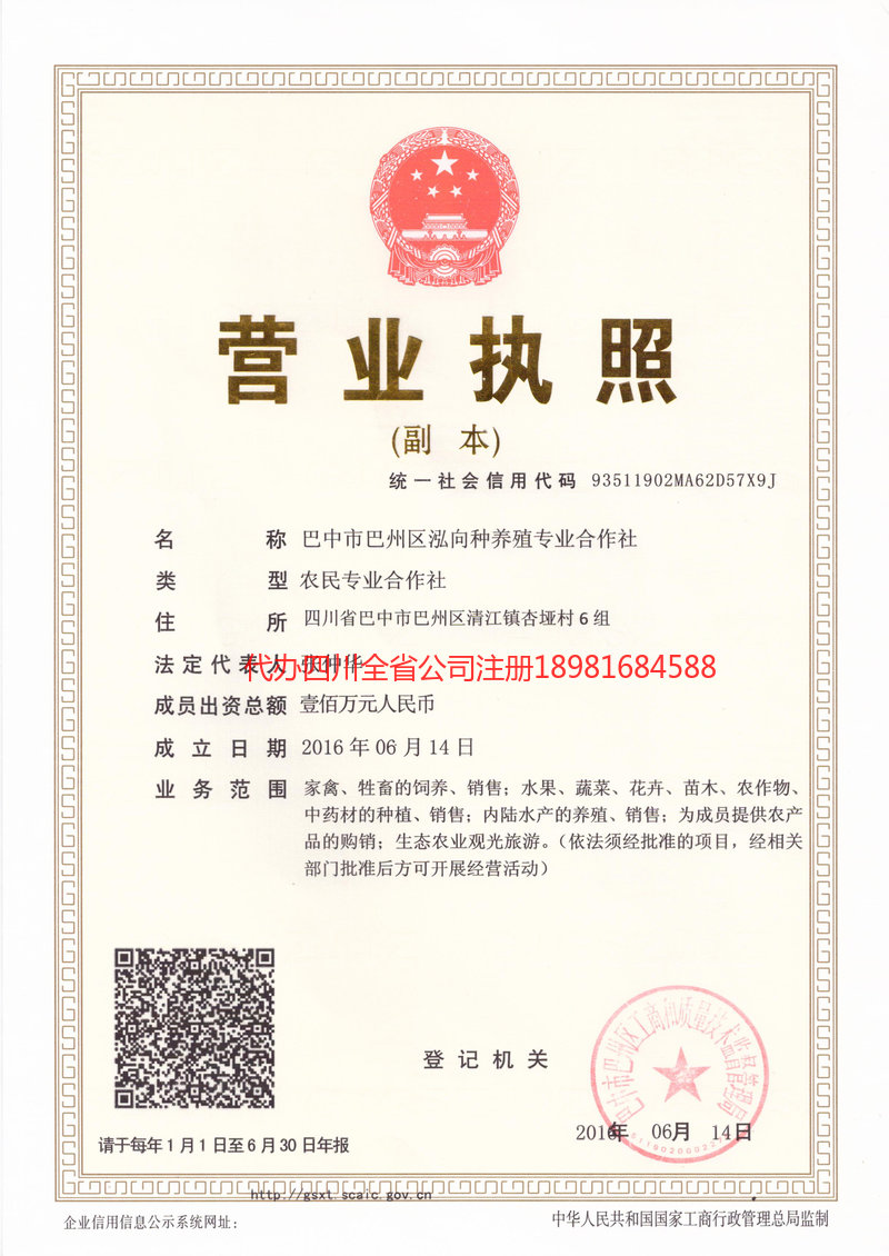 五通桥五通桥泓向种养殖专业合作社